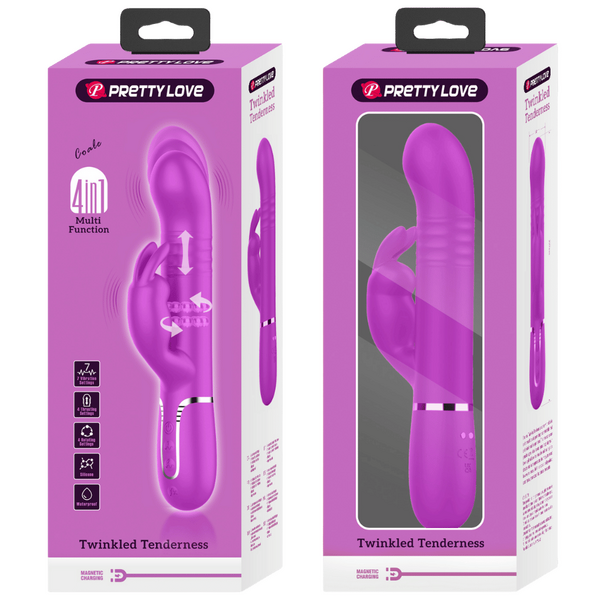 4in1 Multi-Function Thrusting Rabbit  Vibrator - Coale - Multiple Colours - K. P.