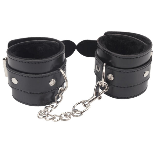 Obey Me Leather Hand Cuffs - K. P.