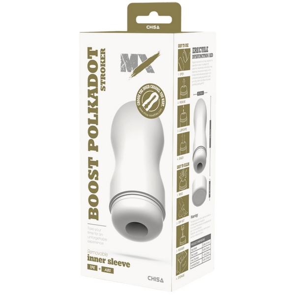 MX - Boost Polkadot Stroker - White - K. P.