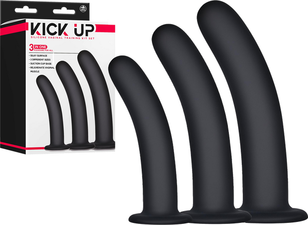 Kick Up - Silicone Vaginal Training Kit - Black