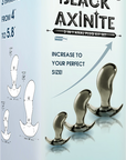 Black Axinite - 3 In 1 Anal Plug Kit Set - Multiple Colours - K. P.