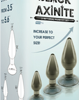 Black Axinite - 3 In 1 Anal Plug Kit Set - Multiple Colours - K. P.