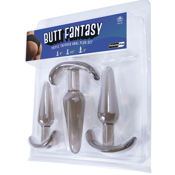 Butt Fantasy - Triple Tapered Anal Plug Set - Multiple Colours - K. P.