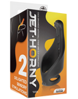 Jet Horny - Cock Ring with Ball Strap and Clit Stimulator - Black - Kinky Playhouse