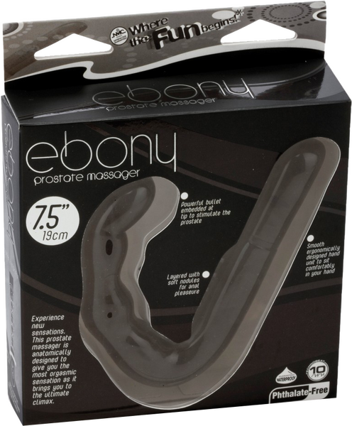 Vibrating Prostate Massager - Ebony - Black - K. P.