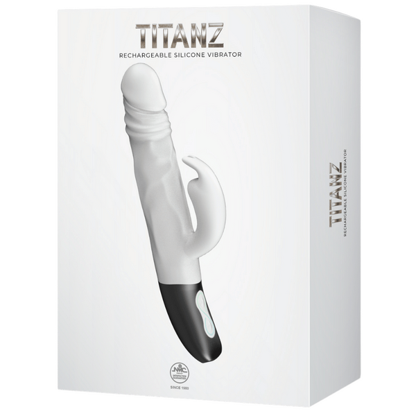 Titanz - Rotating Rabbit Rechargeable Silicone Vibrator - Multiple Colours - K. P.