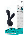 Deep Romance - Dual Motors Silicone Vibrator - Black - K. P.