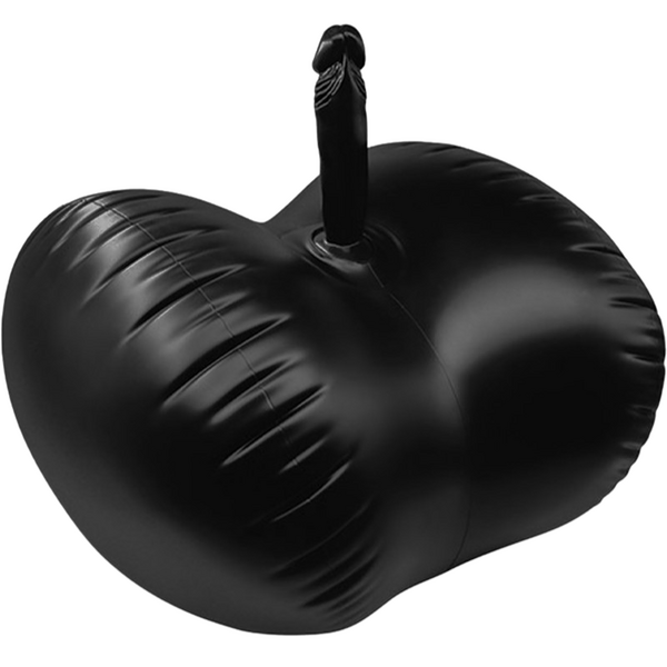 Bouncy Baller Inflatable Dildo - Black - K. P.