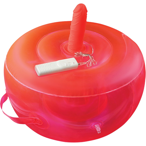 Bouncy Banger Inflatable Vibrating Dildo - Red - K. P.