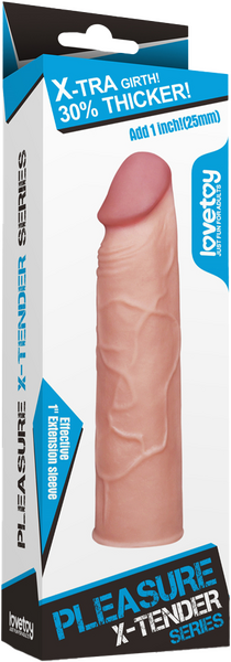 Pleasure X-Tender - 1&quot; Penis Sleeve - Flesh