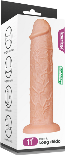 11'' Realistic Long Dildo - Flesh - K. P.