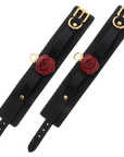 Wild Roses Wrist Cuffs - Red/Gold/Black