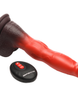 Creature Cocks - Ramming Hound Thrusting & Vibrating Silicone Dildo - Red - K. P.