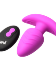 Bang! - Rotating & Vibrating Silicone Butt Plug with Remote - Purple - K. P.