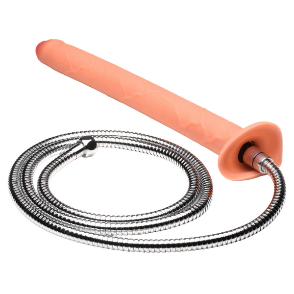 Hosed - 15" Thick Silicone Enema Hose - Light - K. P.