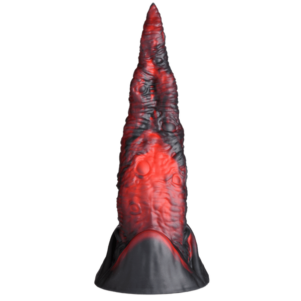 Creature Cocks - Dragon Tongue Silicone Dildo - Red/Black - K. P.