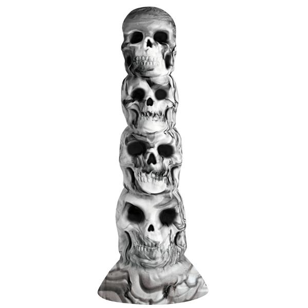 Creature Cocks - Tower of Doom Silicone Dildo - White/Grey - K. P.