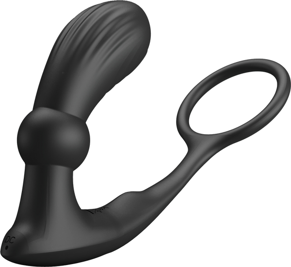 Cock Ring &amp; Vibrating Anal Plug - Warren - Multiple Colours - K. P.