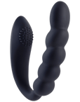 Deep Romance - Bendable Dual Motors Silicone Stimulator - Black - K. P.