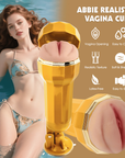 Abbie Realistic Vagina Vibrating Cup - Flesh