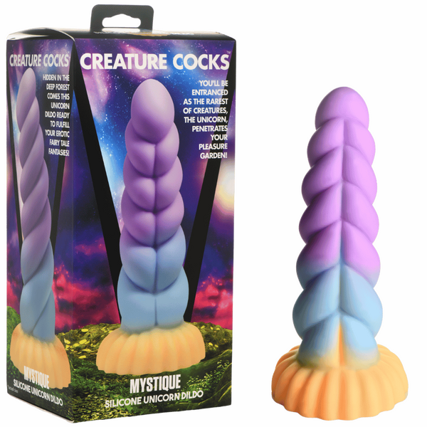 Creature Cocks - Mystique Silicone Unicorn Dildo - Multi-Coloured - K. P.