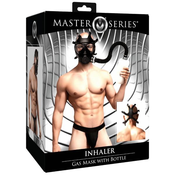 The Master Series - Inhaler Gas Mask with Bottle - Black - K. P.