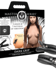 The Master Series - Dark Grip Vibrating Nipple Clamps - Black - K. P.