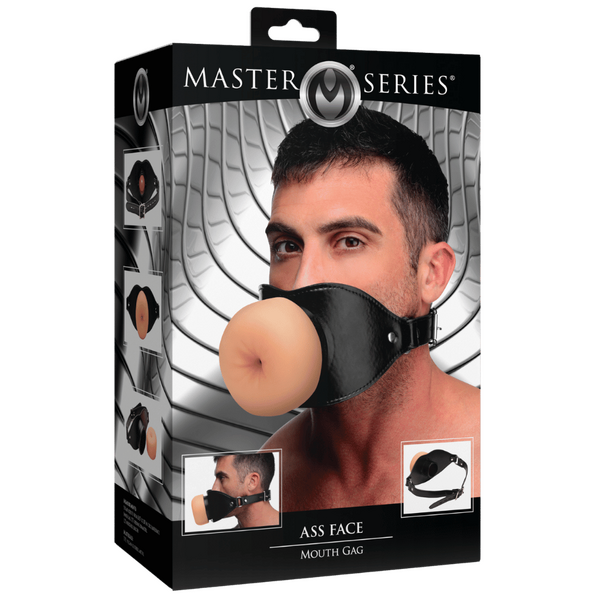 The Master Series - Ass Face Mouth Gag - Flesh/Black - K. P.