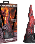 Creature Cocks - Dragon Tongue Silicone Dildo - Red/Black - K. P.