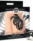 The Master Series - Hard Stop Double Ring Chastity Cage - Black - K. P.