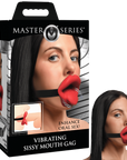 The Master Series - Vibrating Sissy Mouth Gag - Black/Red - K. P.