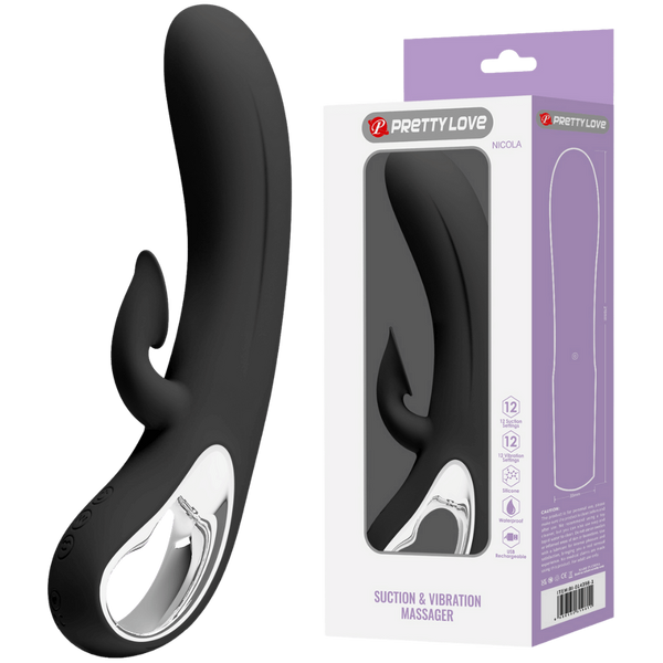 Rechargeable Nicola Suction Rabbit Vibrator - Multiple Colours
