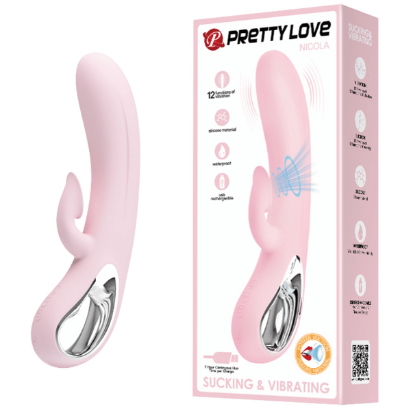 Rabbit Vibrator with Suction - Nicola - Multiple Colours - K. P.