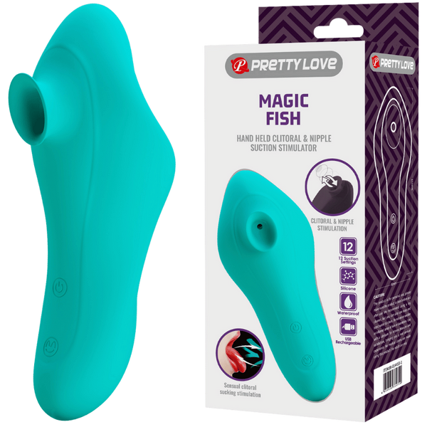 Rechargeable Magic Fish Suction Stimulator - Blue