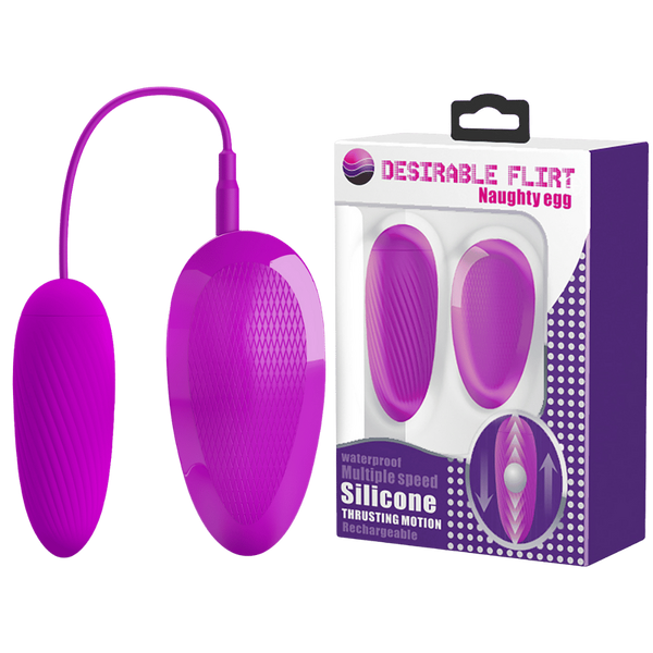Silicone Thrusting Motion Naughty Egg - Purple
