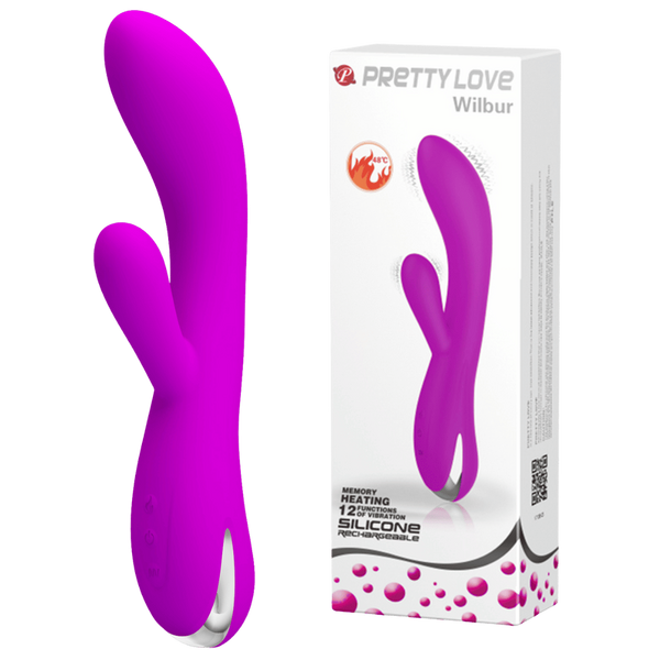 Rechargeable Warming Wilbur Rabbit Vibrator - Purple