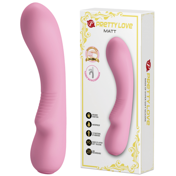 Rechargeable Matt G-Spot Vibrator - Pink