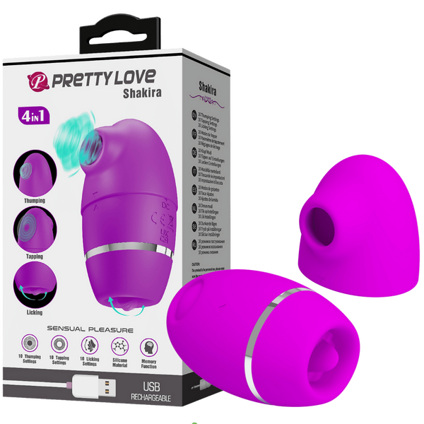 4 in 1 Thumping Stimulator - Shakira - Purple - K. P.