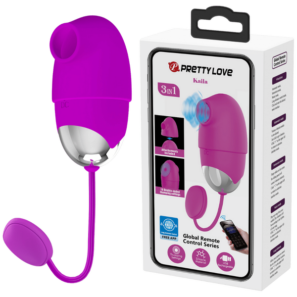 App Control Vibrating Love Egg - Kaila - Purple - K. P.