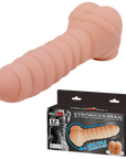 Stronger Man 8.6" Vibrating Sleeve & Stroker - Flesh - K. P.