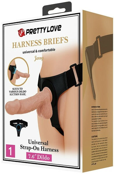 Universal Strap-On Harness - Harness Briefs Jerry - Black - K. P.