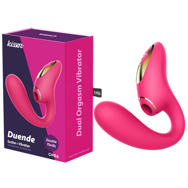 Kissen - Duende Suction Dual Orgasm Vibrator - Pink - K. P.