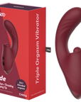 Kissen - Tide Thrusting Triple Orgasm Vibrator - Merlot - K. P.