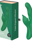 Kissen - Kymo Thrusting Triple Orgasm Vibrator - Green - K. P.