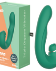 Kissen - Siren Suction Triple Action Vibrator - Green - K. P.