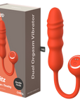 Kissen - Glitz - Thrusting Dual Orgasm Vibrator - Orange - K. P.