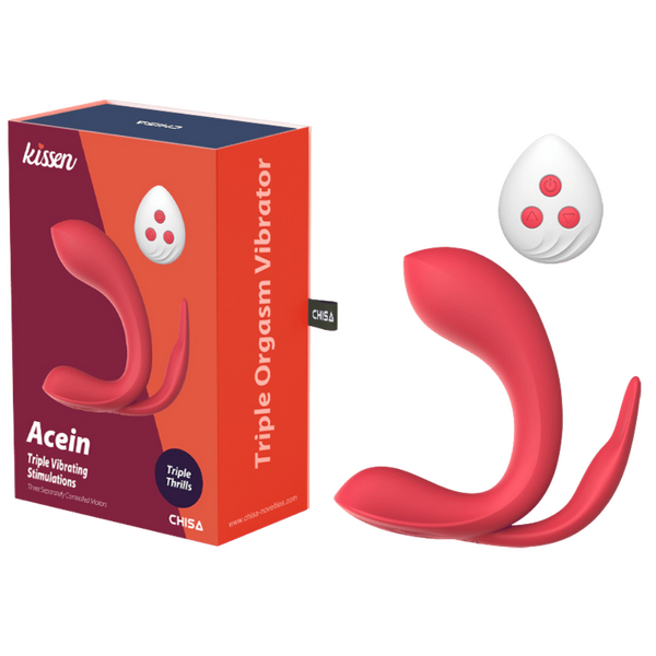 Kissen - Acein Triple Vibrating Stimulations - Red - K. P.