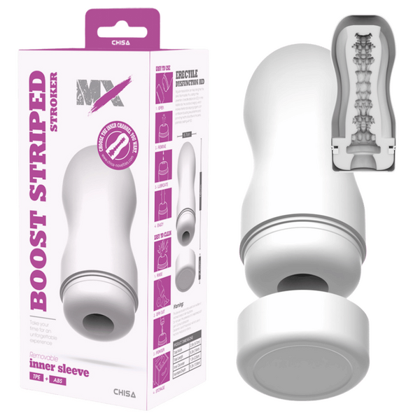 MX - Boost Striped Stroker - White - K. P.