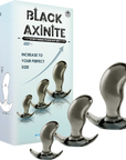 Black Axinite - 3 In 1 Anal Plug Kit Set - Multiple Colours - K. P.