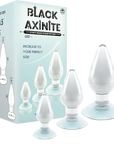 Black Axinite - 3 In 1 Anal Plug Kit Set - Multiple Colours - K. P.